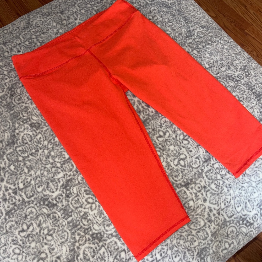 Fabletics Orange Knee Length Cropped Compression … - image 4